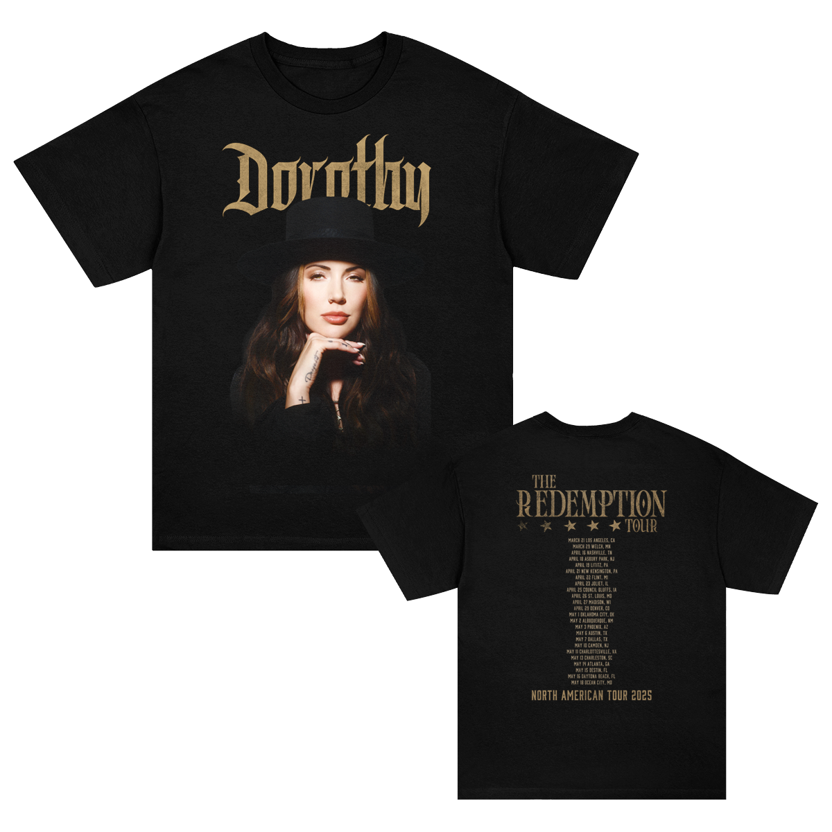 Redemption 2025 Tour T-Shirt (Black)