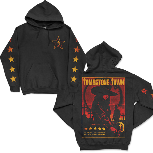 Tombstone Town Pullover Hoodie (Black)