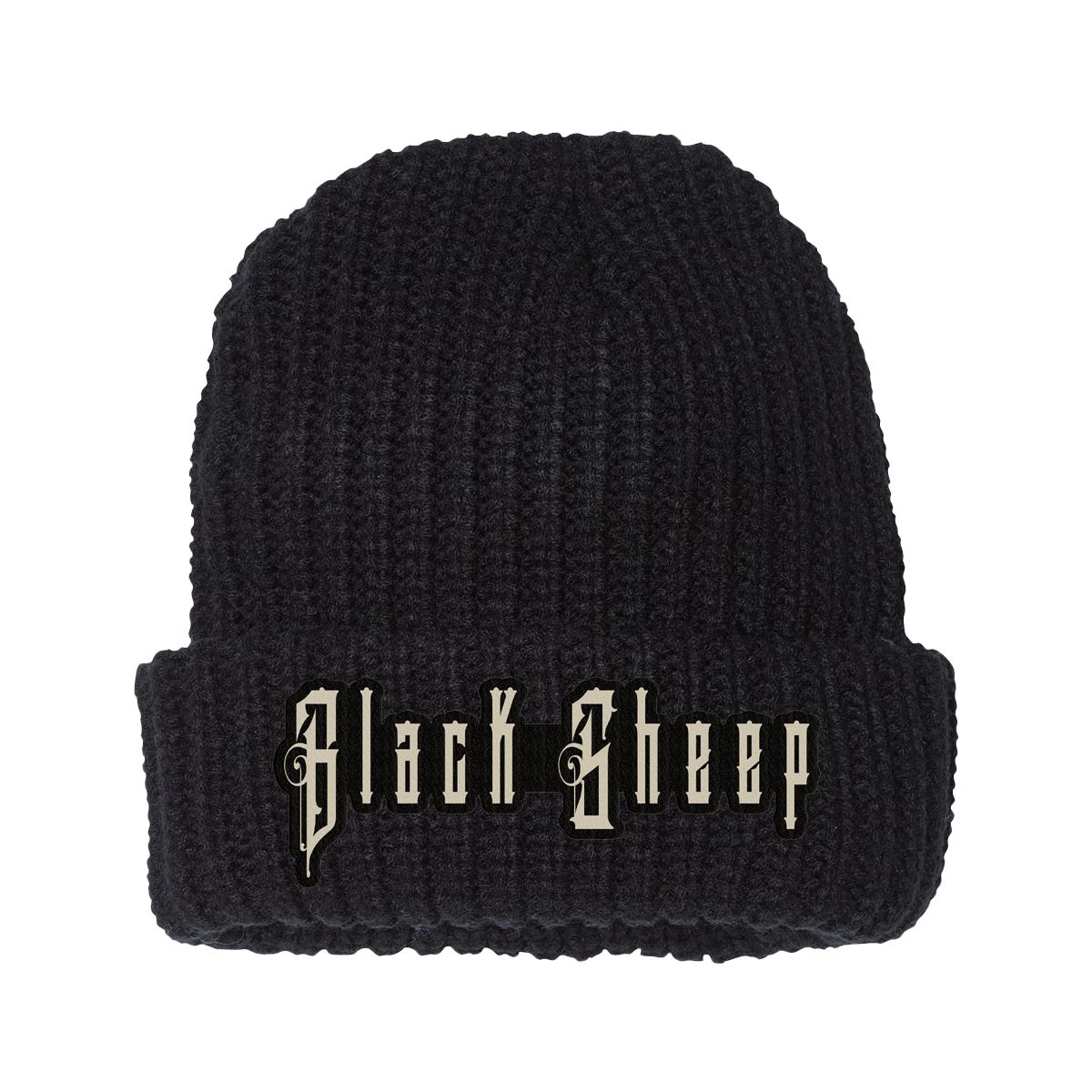 Black Sheep Cuff Beanie (Black)