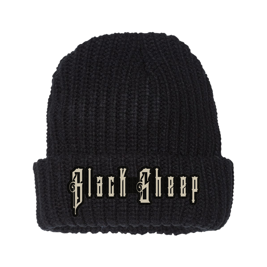Black Sheep Cuff Beanie (Black)